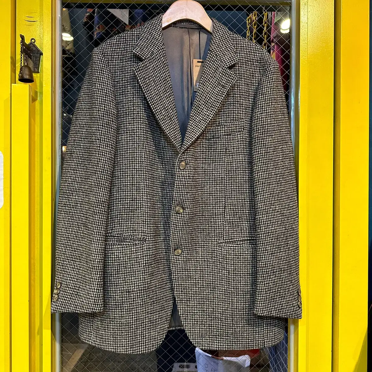 Harris tweed 해리스 트위드 오버핏 울 블레이저 자켓