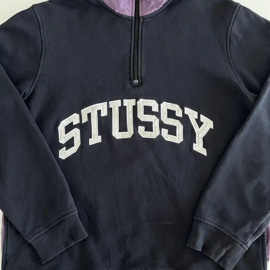 STUSSY 스투시 하프집업 2WAY 후드 L