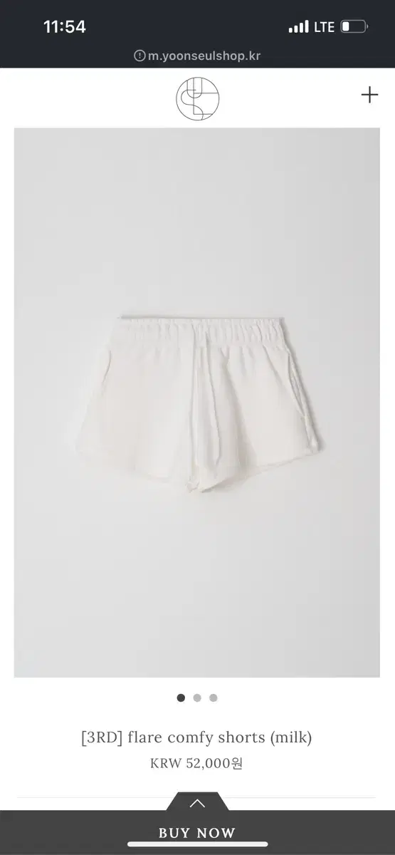 [윤슬샵] flare comfy shorts (milk)