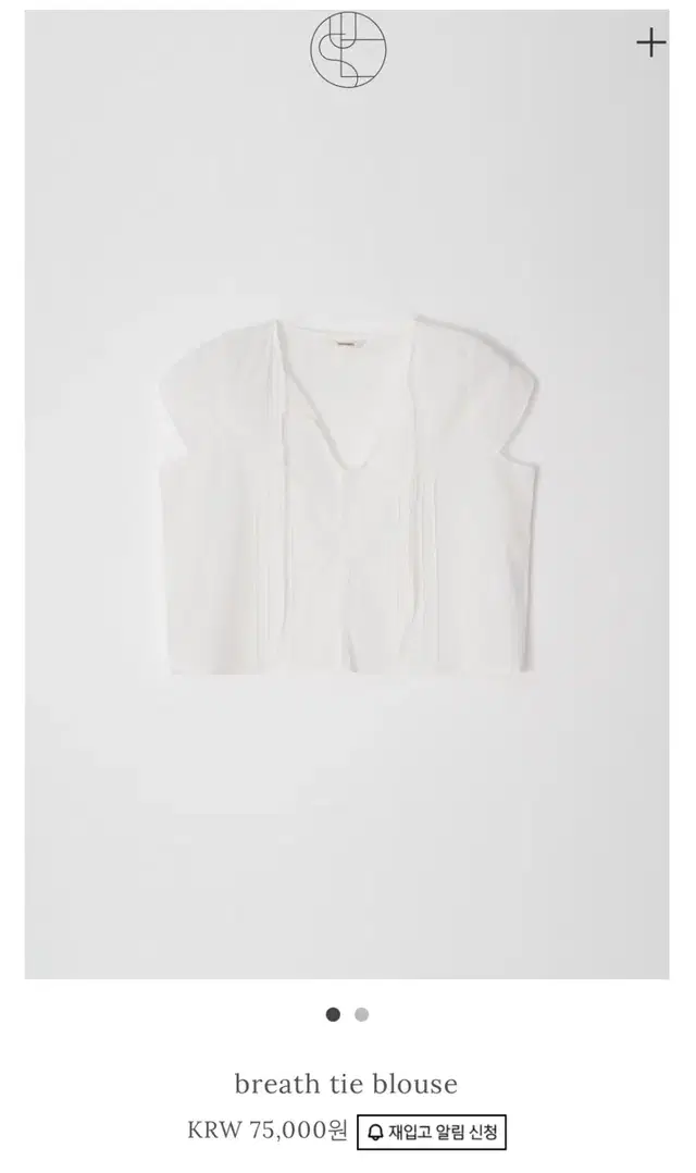 [윤슬샵] breath tie blouse