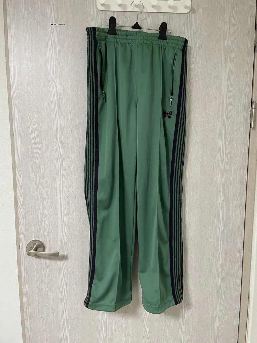 Needles Narrow Track Pant Poly Smooth Emerald Size M