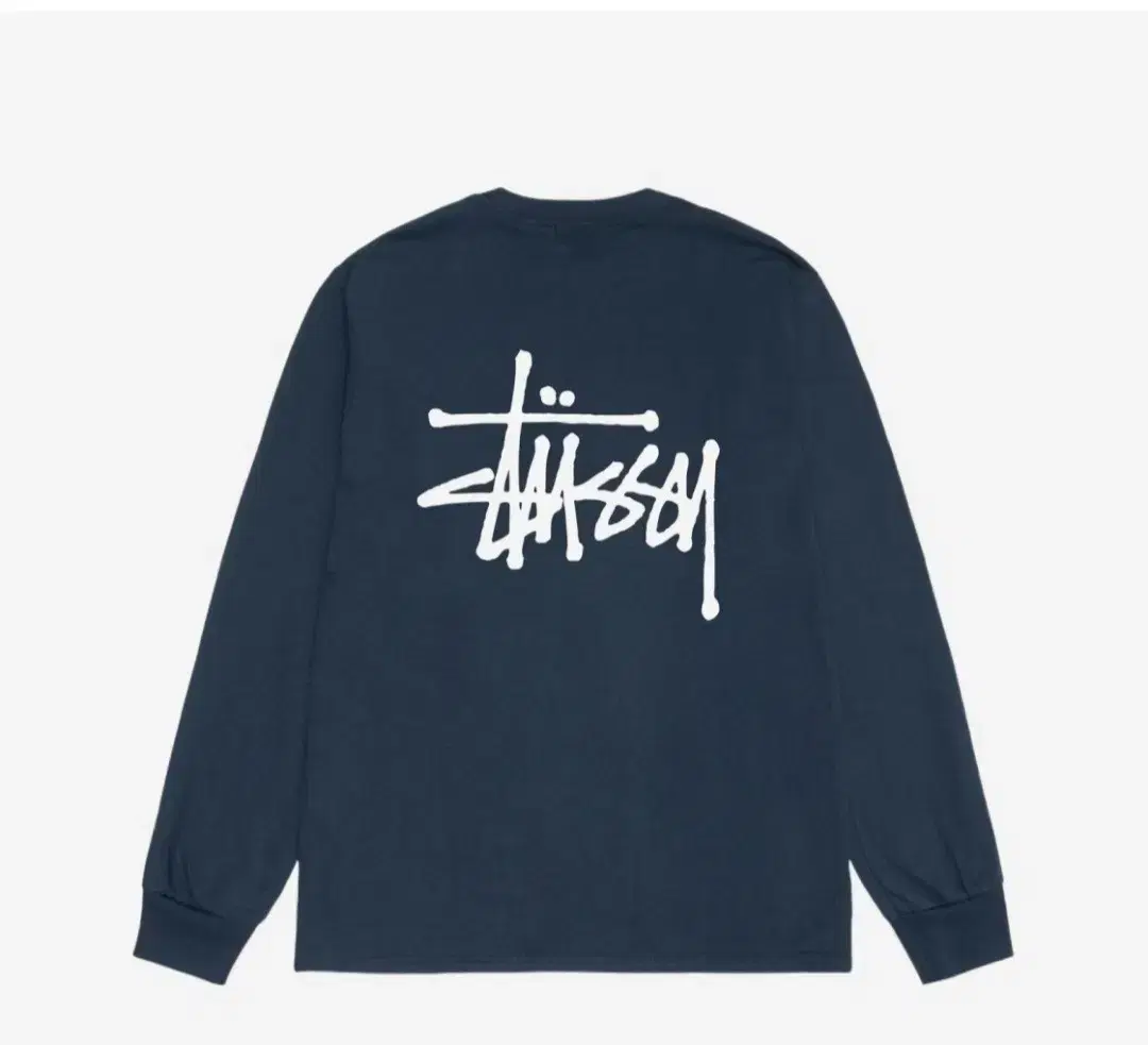 New) Stussy Basic Long Sleeve Long Navy