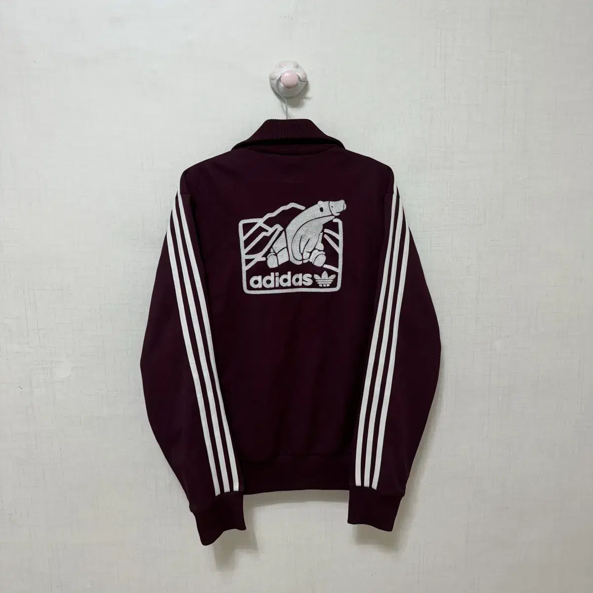 Adidas limited edition Burgundy Polar Bear Jersey 95 Wine Tracktop