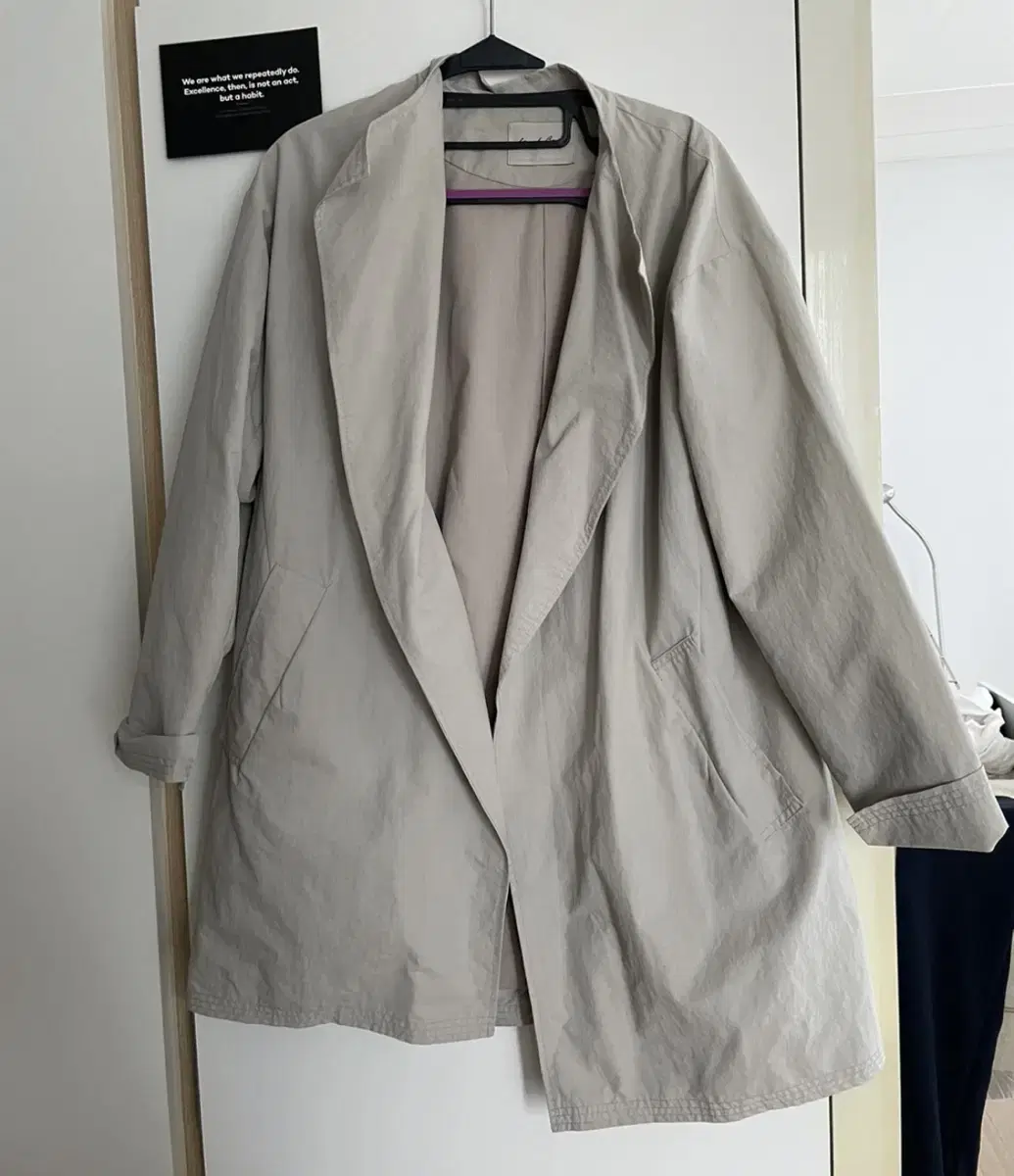 Bai Min Gray Trench-Coat