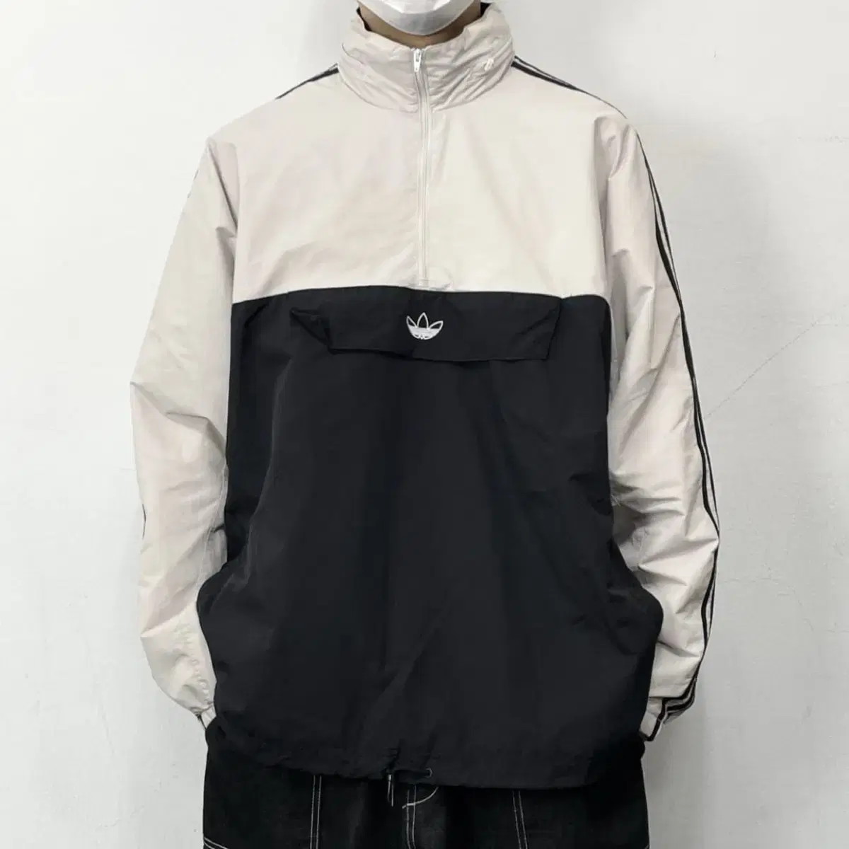 Adidas Firebird Oreo Colorblocked Windbreaker Anorak