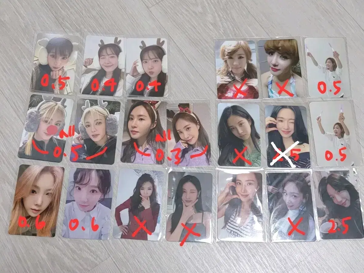 Girls Generation taeyeon hyoyeon tiffany yuri yoona seohyun photocard wts