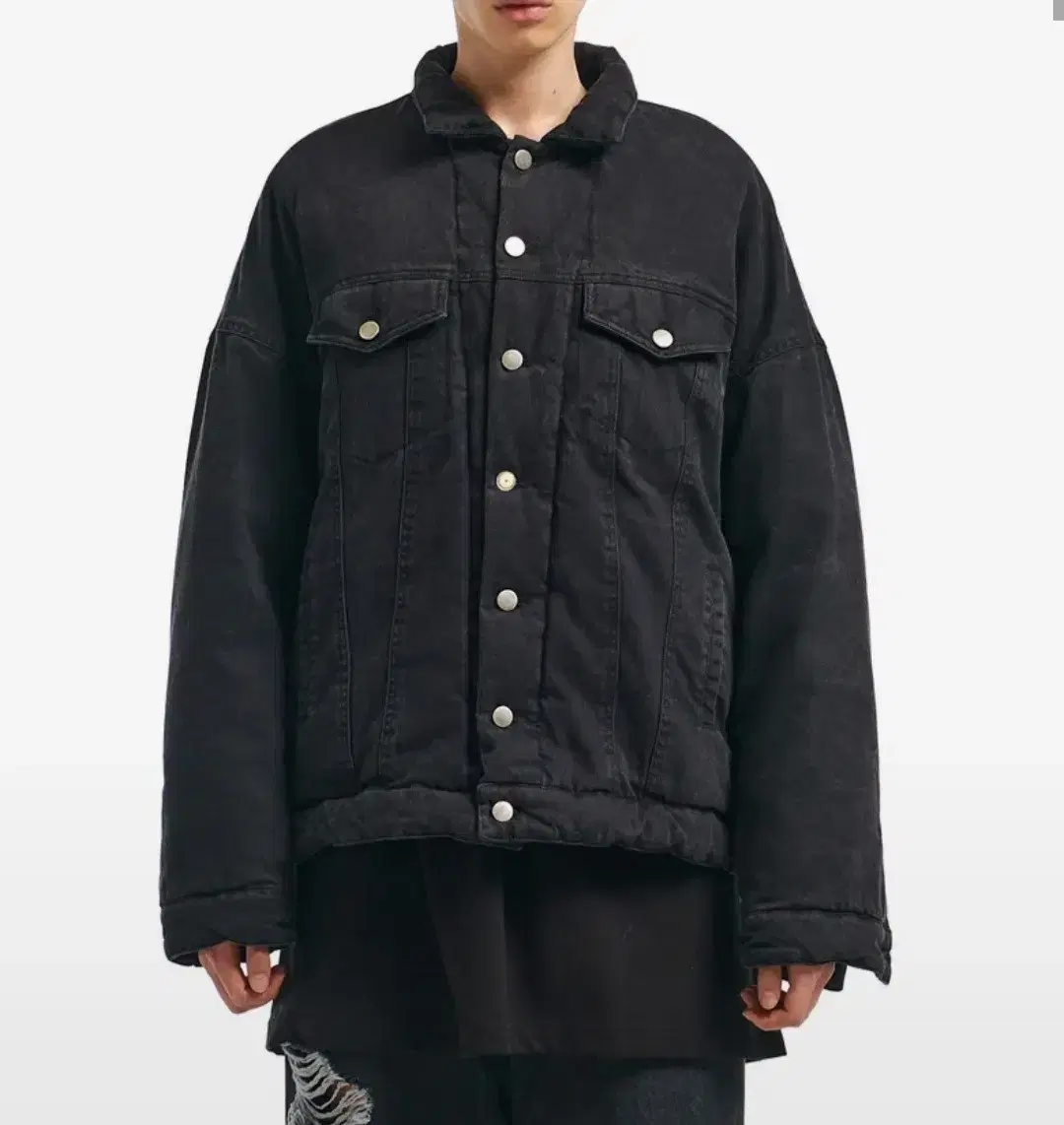 M)MNGIU Oversized padded trunker jacket black