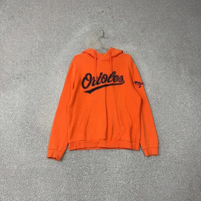 MLB Logo Orange Men's Overfit Casual Hoodie 100