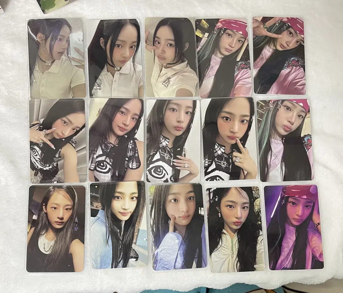 new jeansminji photocard wts hanni danielle hyein haerin ive jang wonyoung lay leeseo