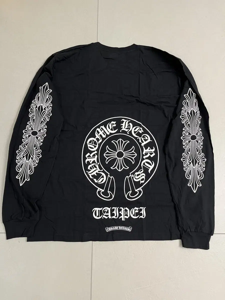 [XXL] Chrome Hearts Floral Horseshoe Logo Long Sleeve Taipei Limited