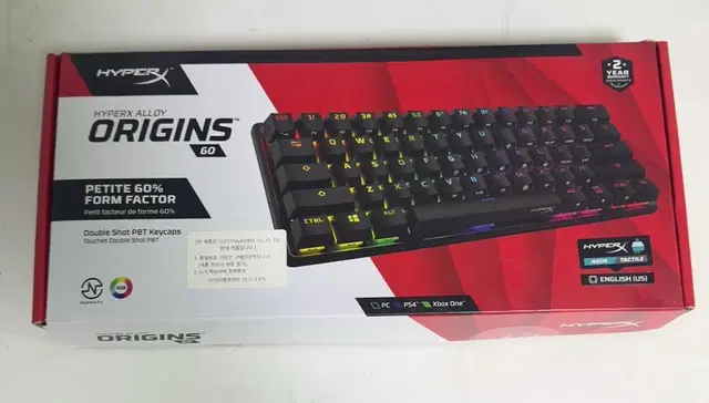 Hyperx alloy origins 60 게이밍키보드(갈축)팔아요.