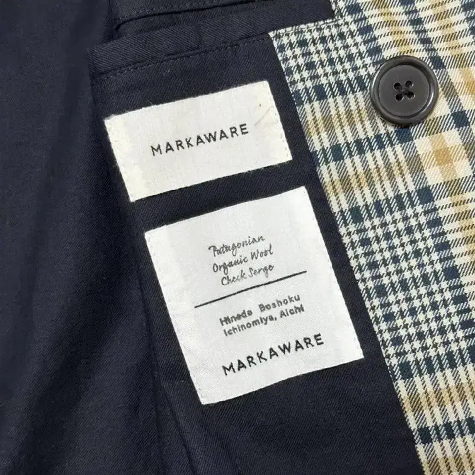 MARKAWARE 마카웨어 오가닉 울 체크 코트