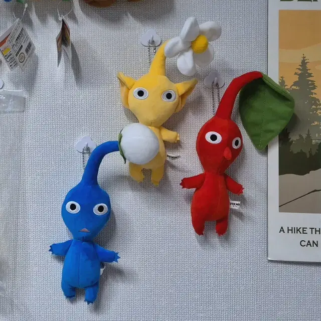 닌텐도 피크민 pikmin 빨강 파랑 노랑 인형 봉제 파우치