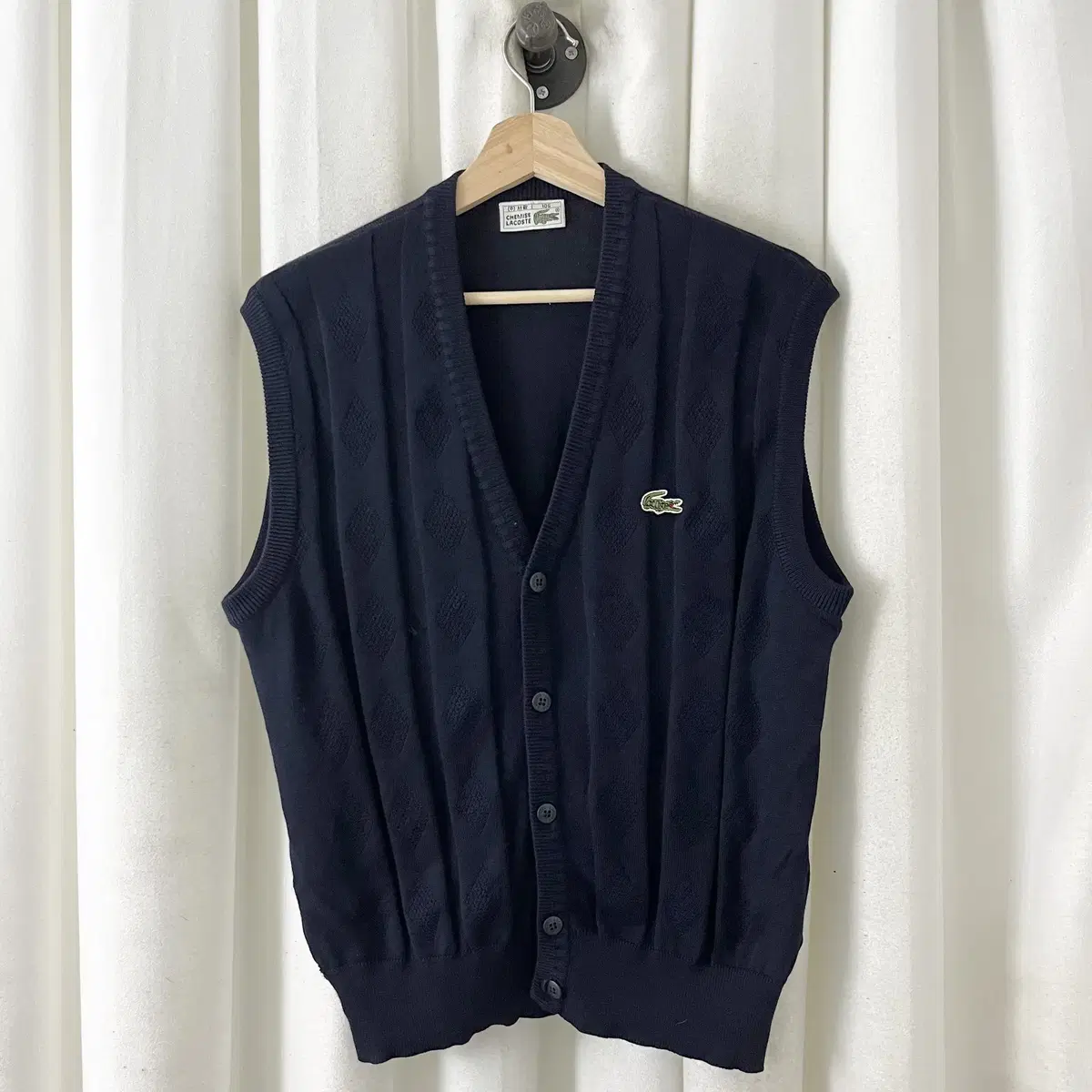 Lacoste Navy V-Neck Knit Vest