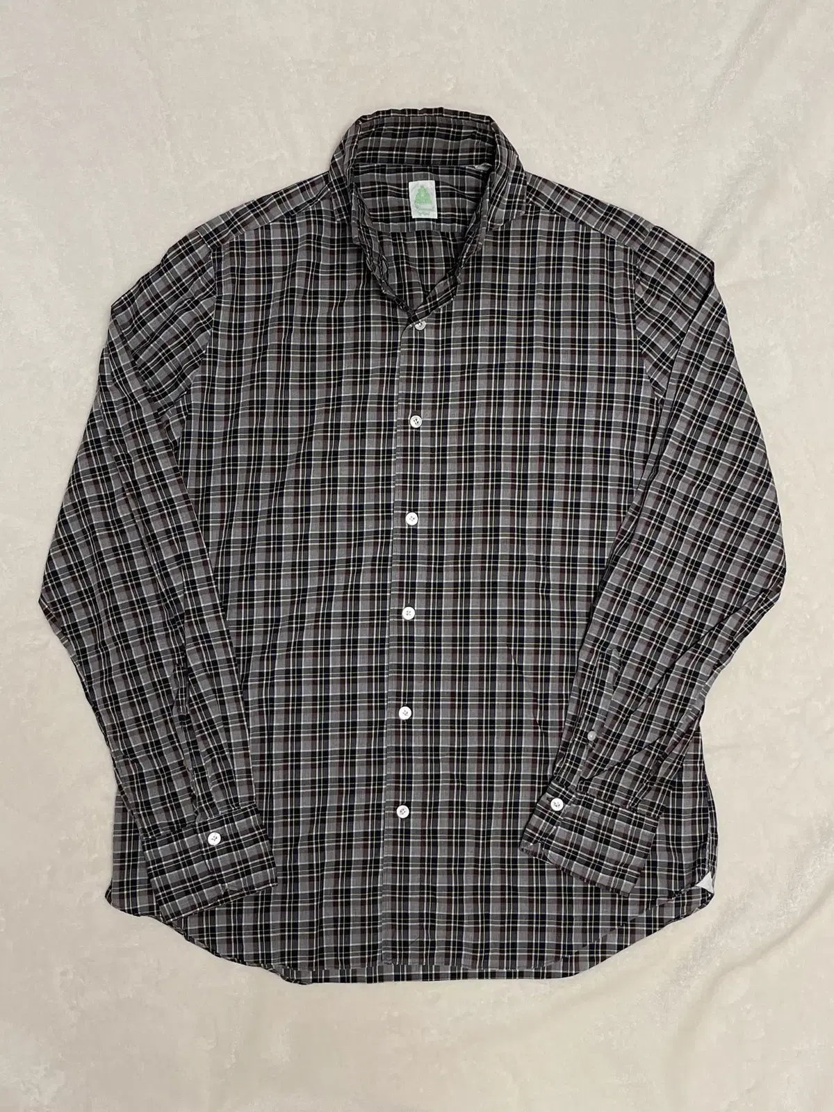 Pinafore check pattern shirt 16.5