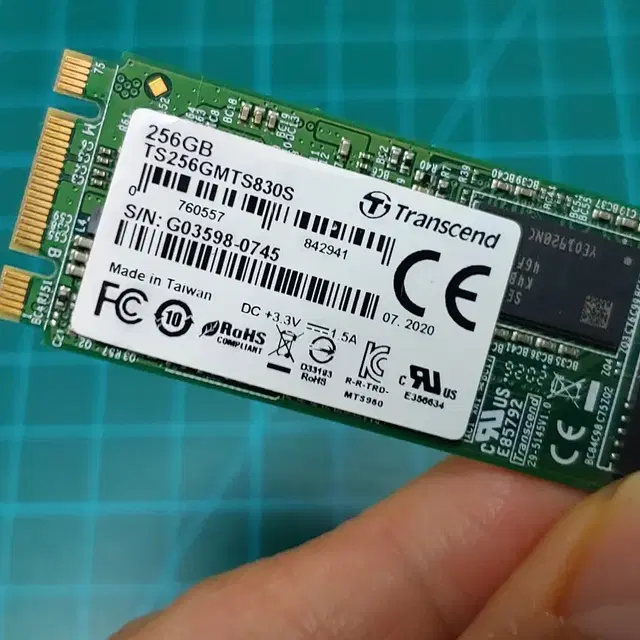 트랜센드 MTS830S M.2 SATA 256GB SSD (상태좋음)