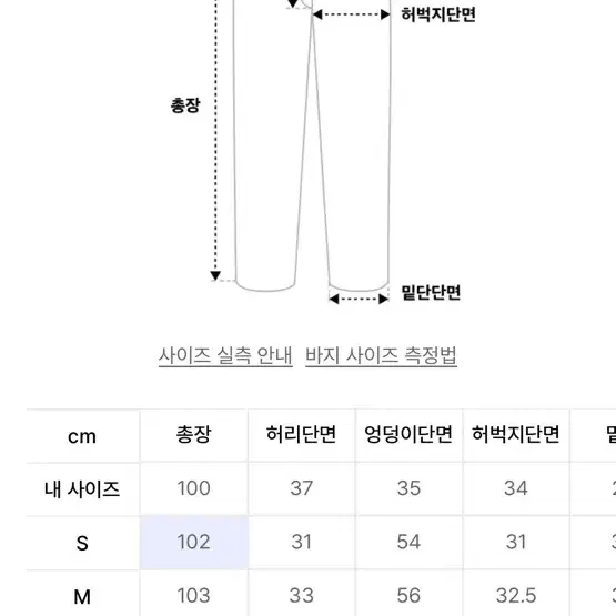 토피 코듀로이 팬츠 브라운 M