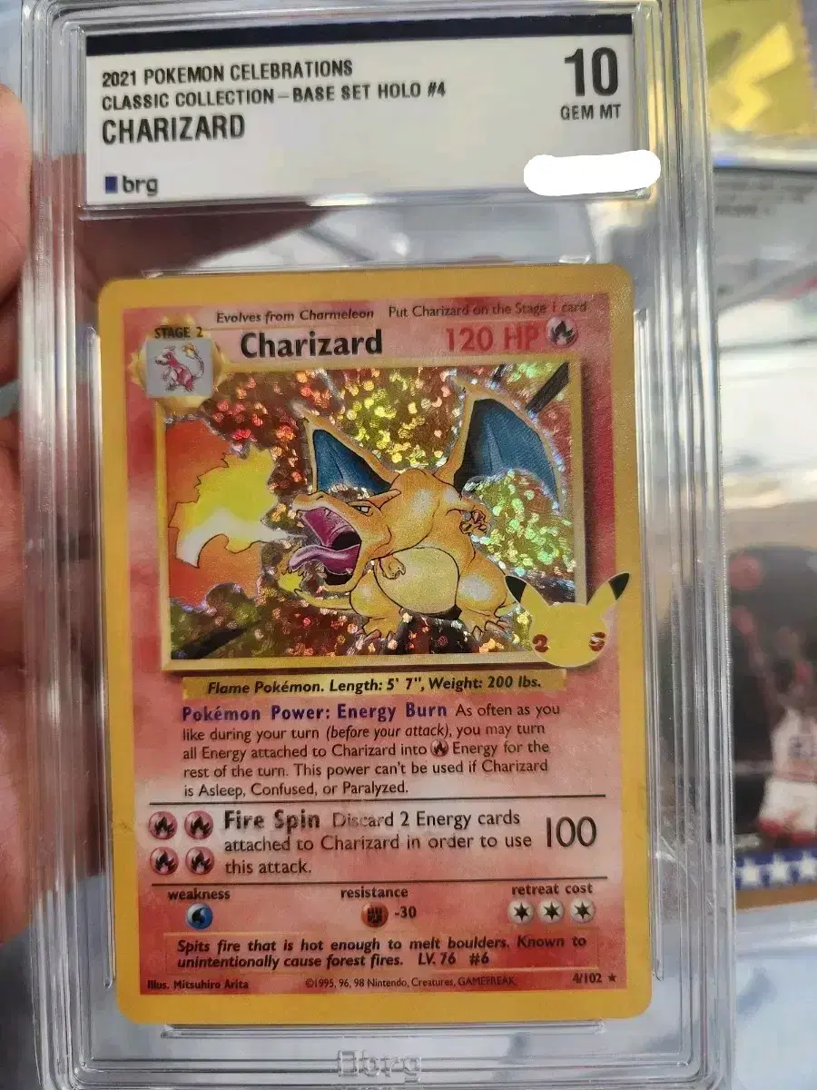 Unreleased 25th Anniversary Pokémon Rizamon kard BRG 10 Grade BGS PSA