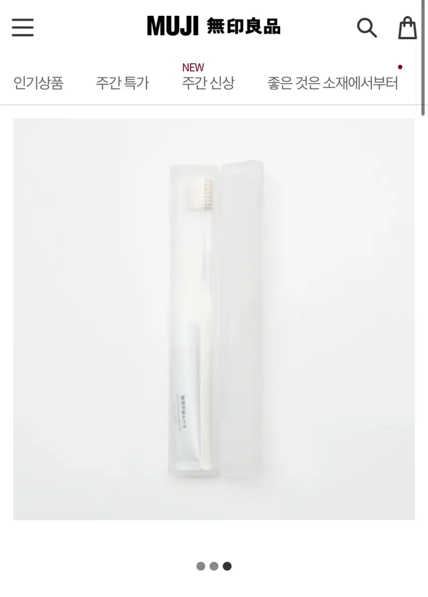 무인양품 통 무지 칫솔 케이스