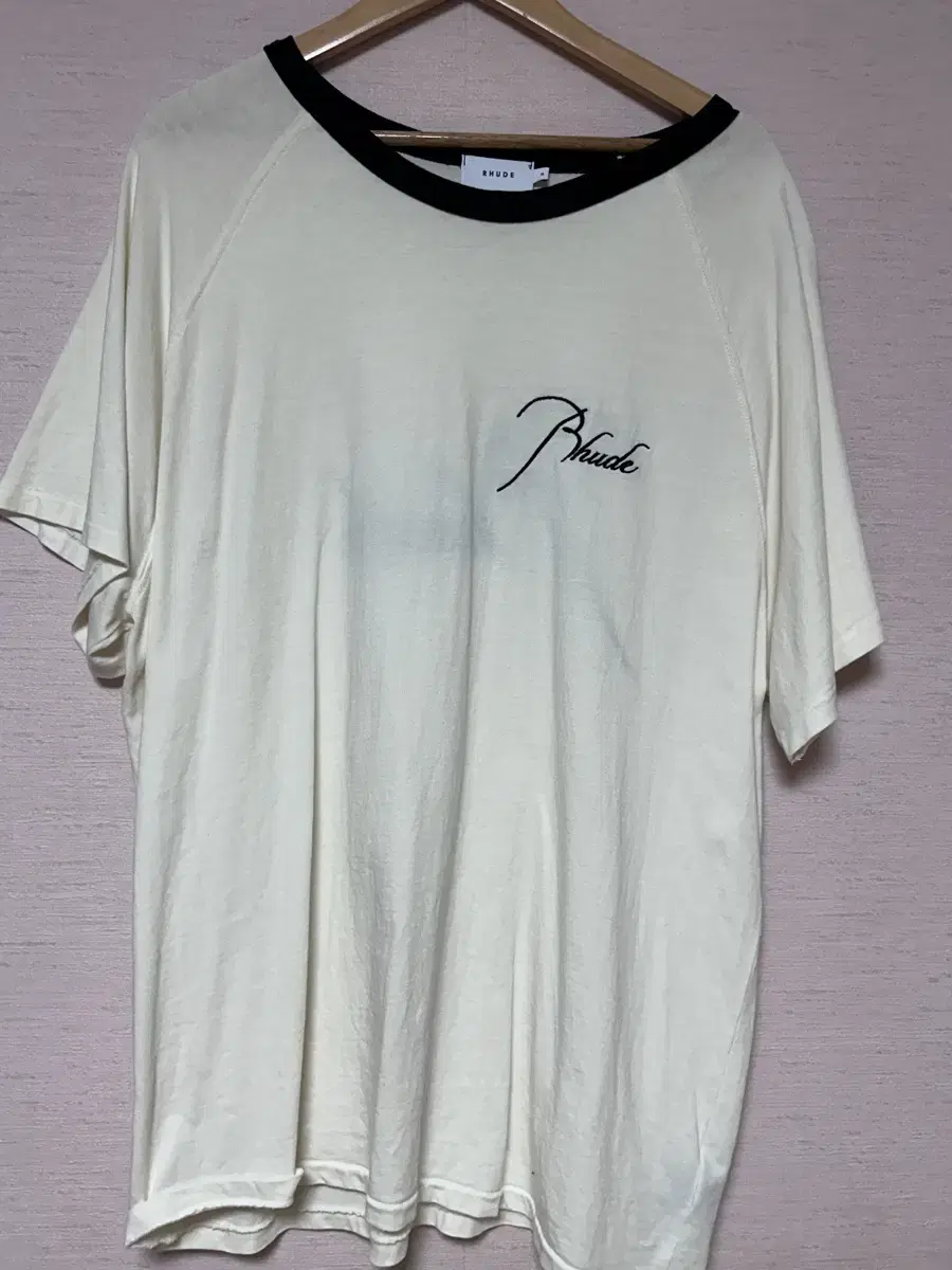 Rhude T-shirt Cream Color XL