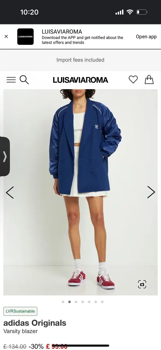 Adidas Blazer Coat Bomber Jacket