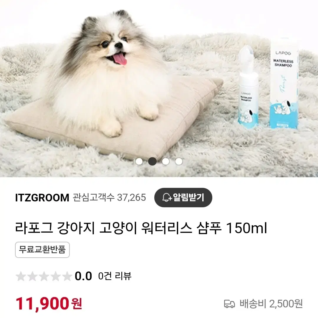 강아지 고양이 워터리스 샴푸