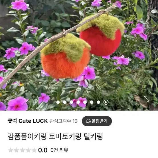 감 홍시 털 키링