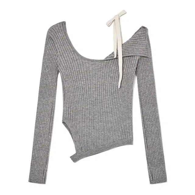 글로니 아이사 니트 그레이 ISA ASYMMETRICAL KNIT TOP