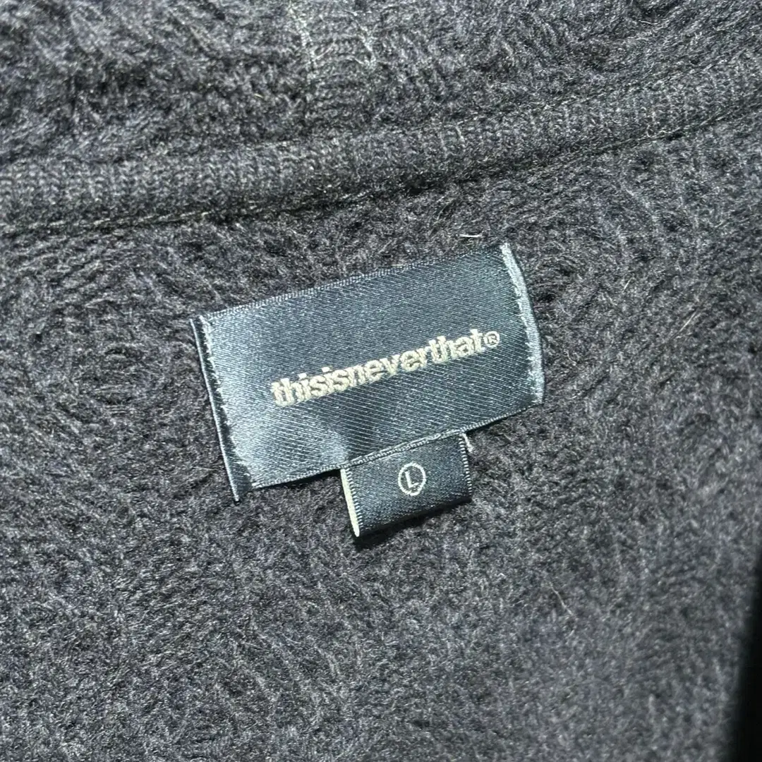 [L]디스이즈네버댓 Cable Knit Zip Hoodie Navy