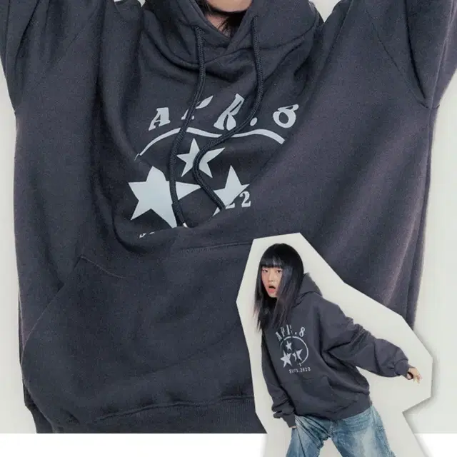 에이프릴에잇 APR8 star logo hoodie L