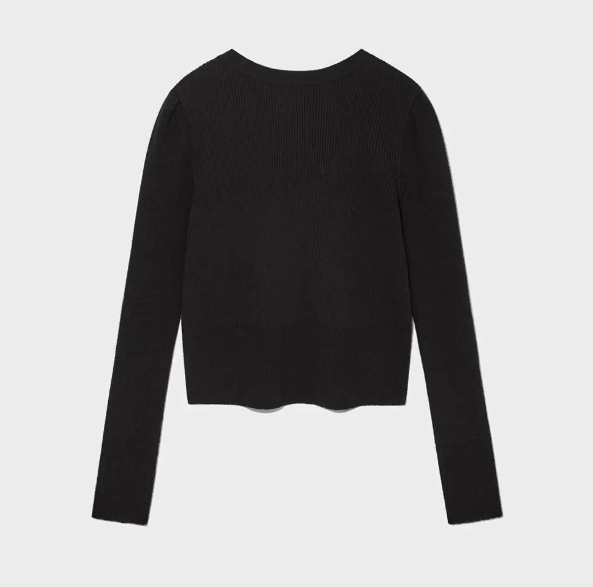 킨더살몬 Back Scoop Neck Pullover - Black