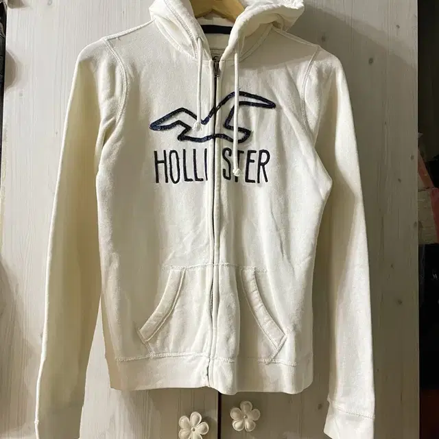 Hollister 홀리스터 화이트 아이보리 후드 집업