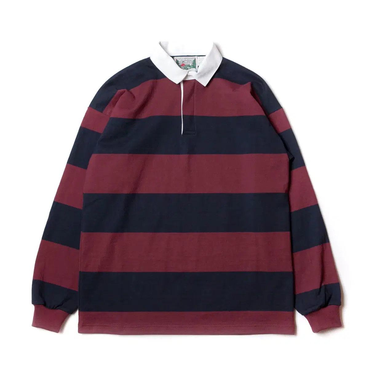 Columbiaknit Columbiaknit Striped Rugby Shirt Burgundy & Navy