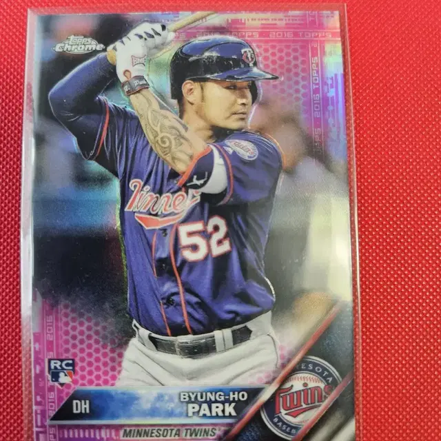 박병호 Topps Chrome RC 핑크 리플렉터 루키 카드