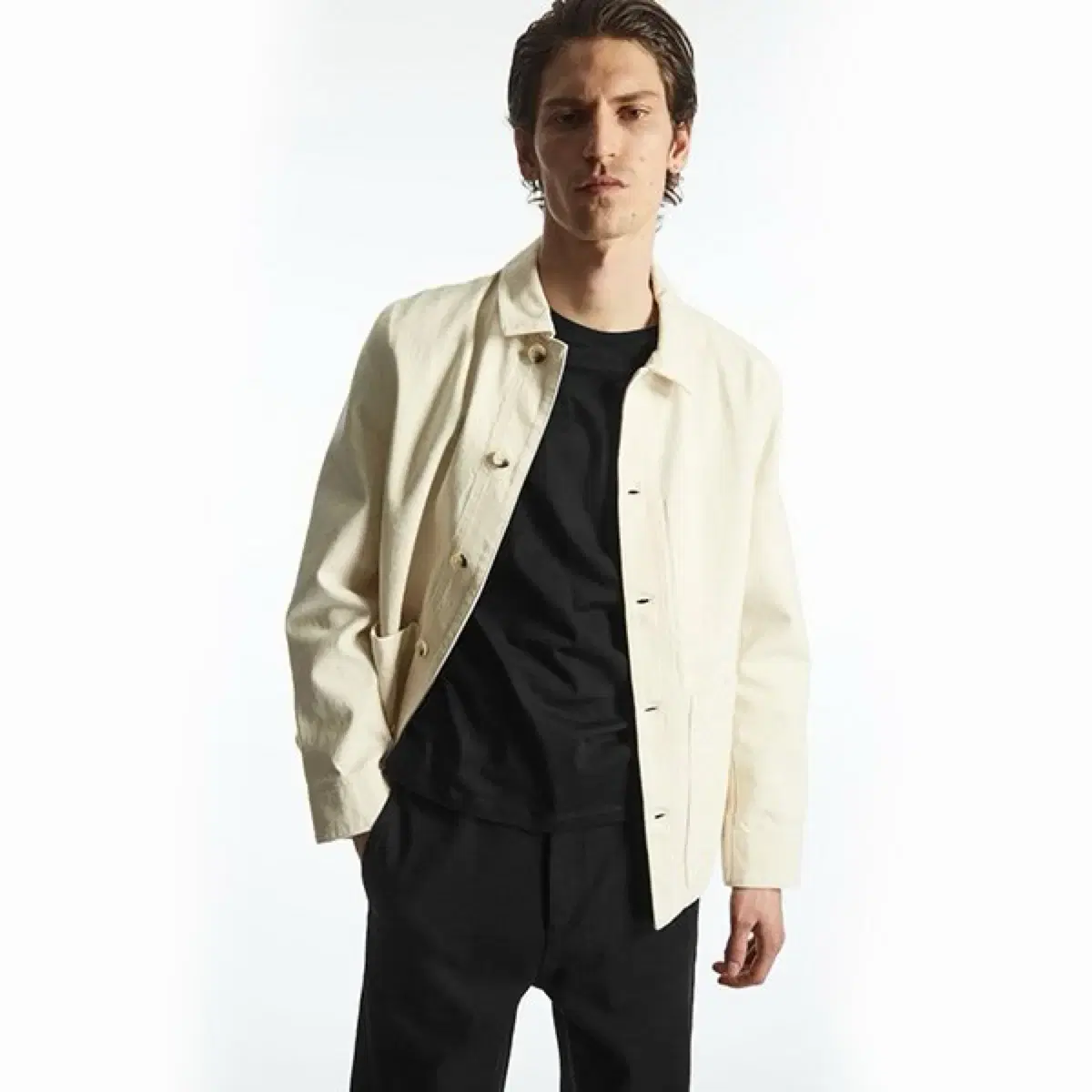 [XL]Course Utility Denim Tailored Jacket Cream