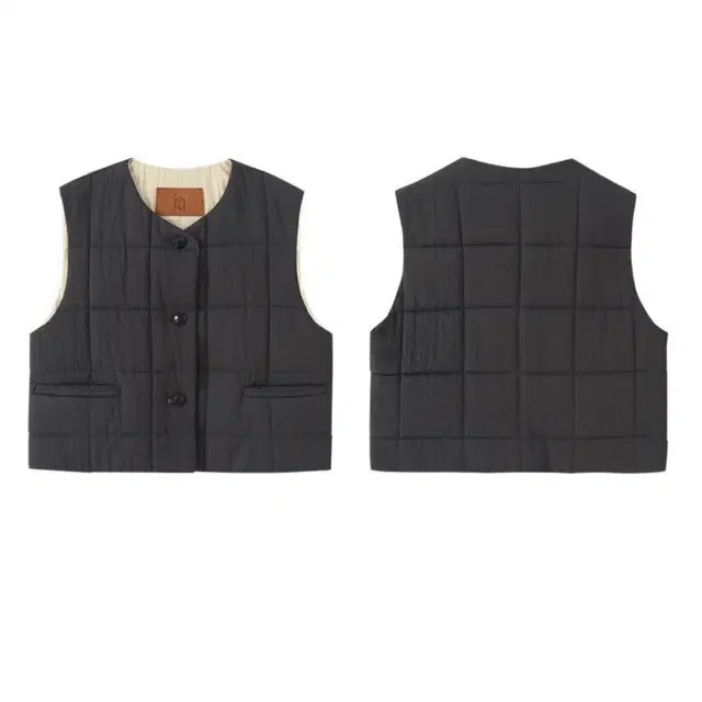 이울라이 스퀘어 퀄팅 베스트 Square quilting vest