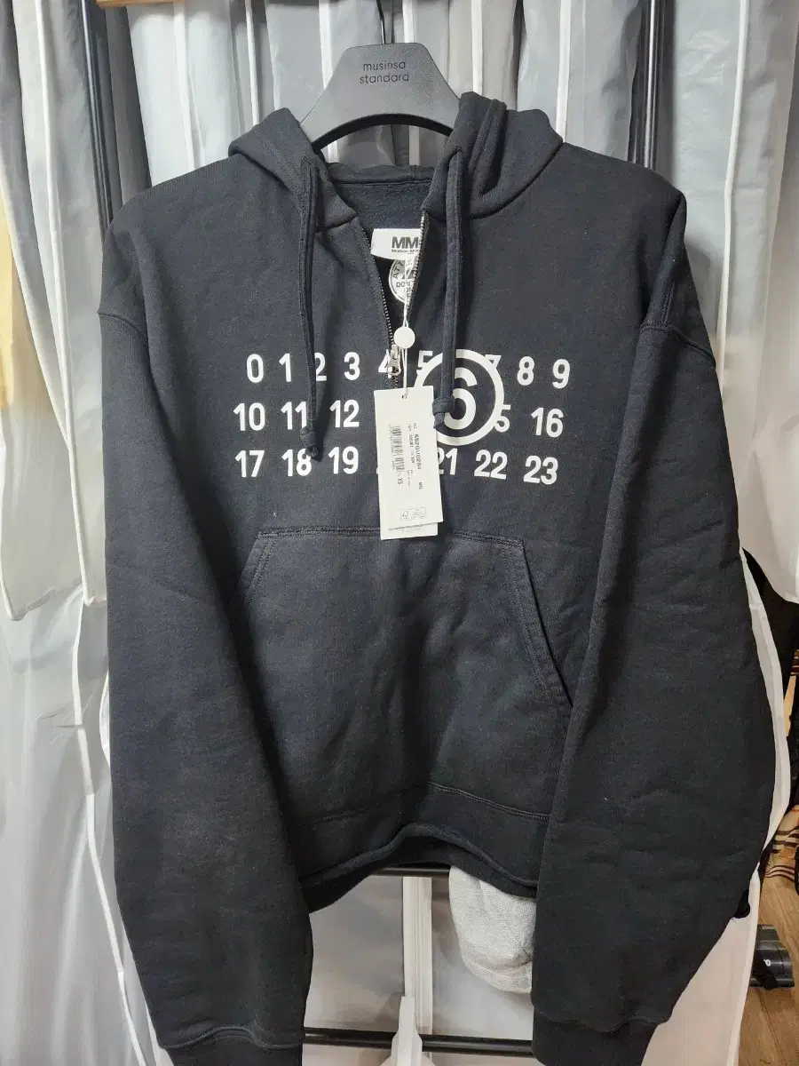 Maison Margiela Numbering Crop Overcoat Hoodie