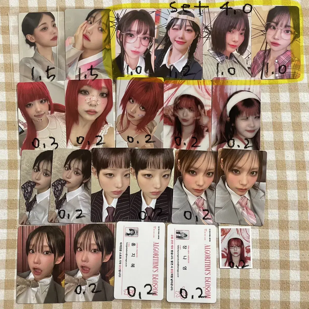 qwer qtup algorithm blossom photocard unreleased photocard dimamu chodan magenta siyeon hina