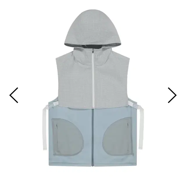 구해요 HOODED GEAR FLEECE VEST [DUSTY BLUE]