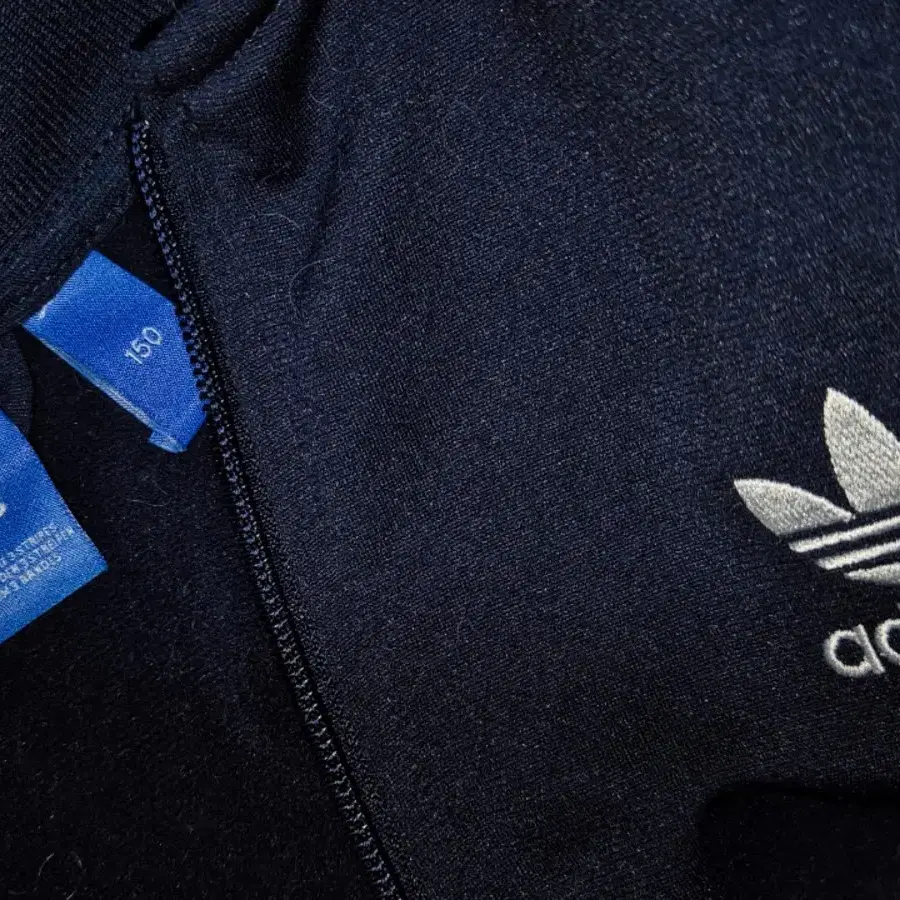 ADIDAS navy 2000s jersey zip-up