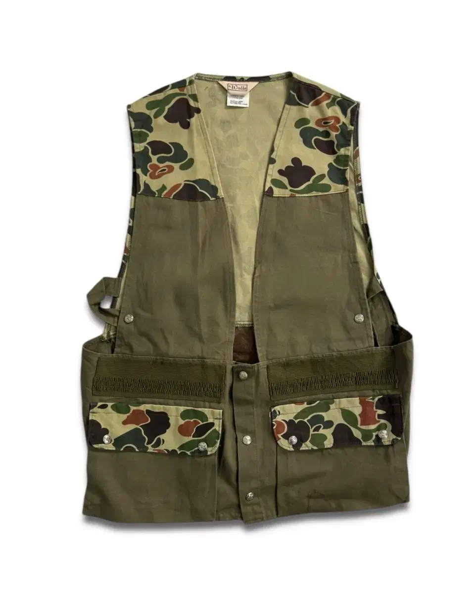 vintage camouflage utility work vest