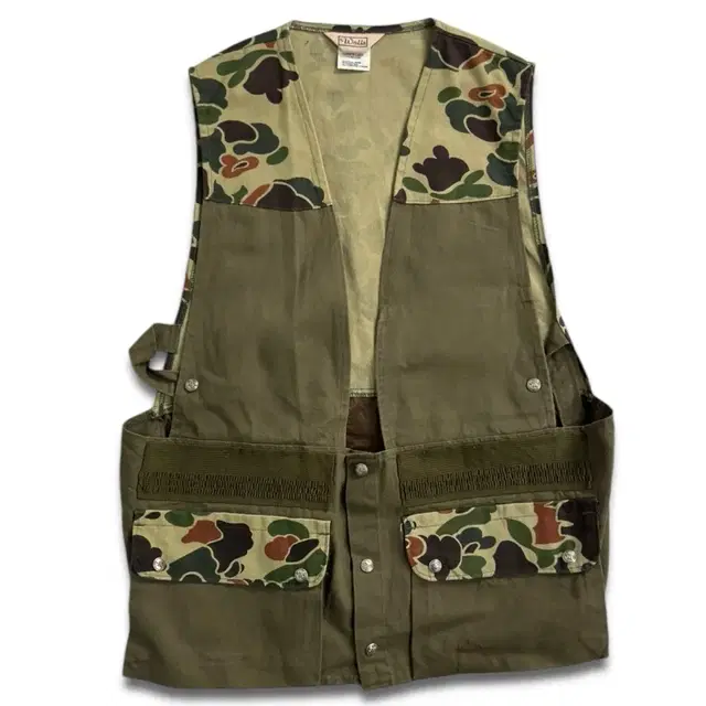 vintage camouflage utility work vest