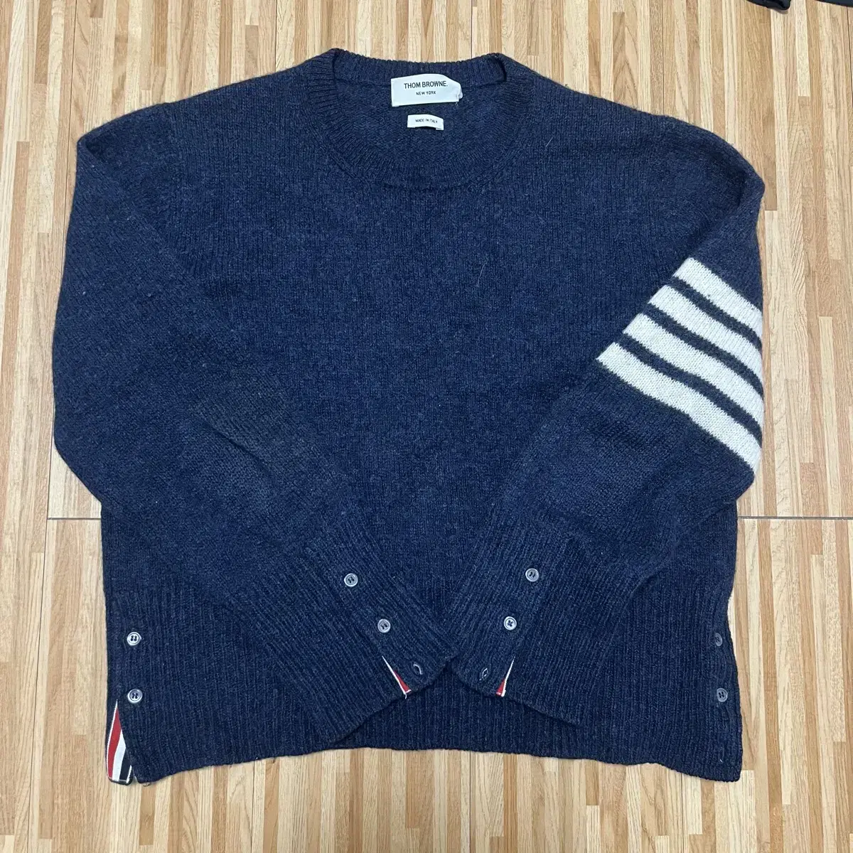 Rush) Thom Browne Shetland Knit (Navy)