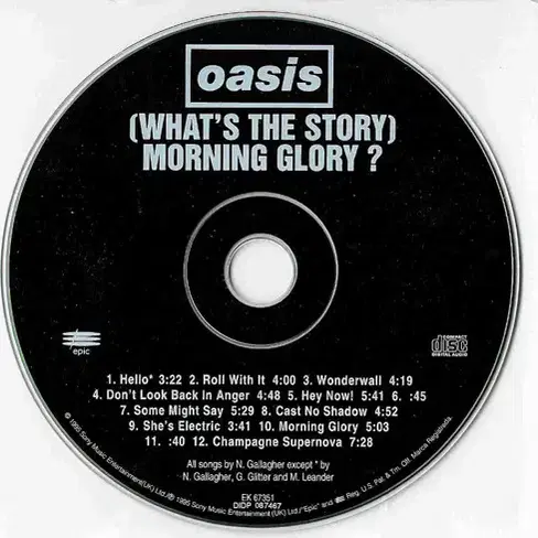 Oasis - Morning Glory? (CD) 미국반 1995 민트급