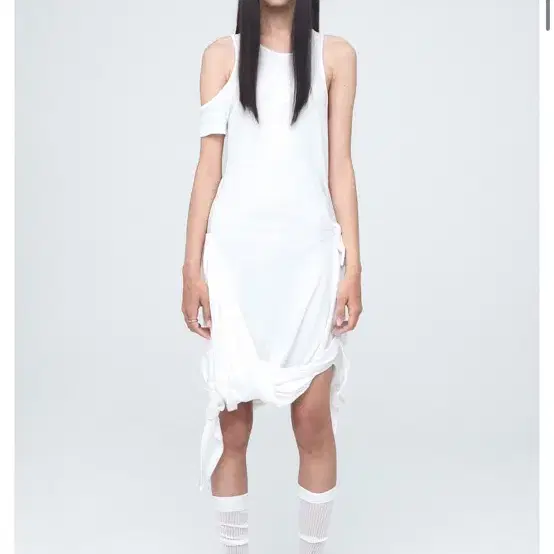 나체 드레스 nache ASYMMETRIC DRAPING DRESS