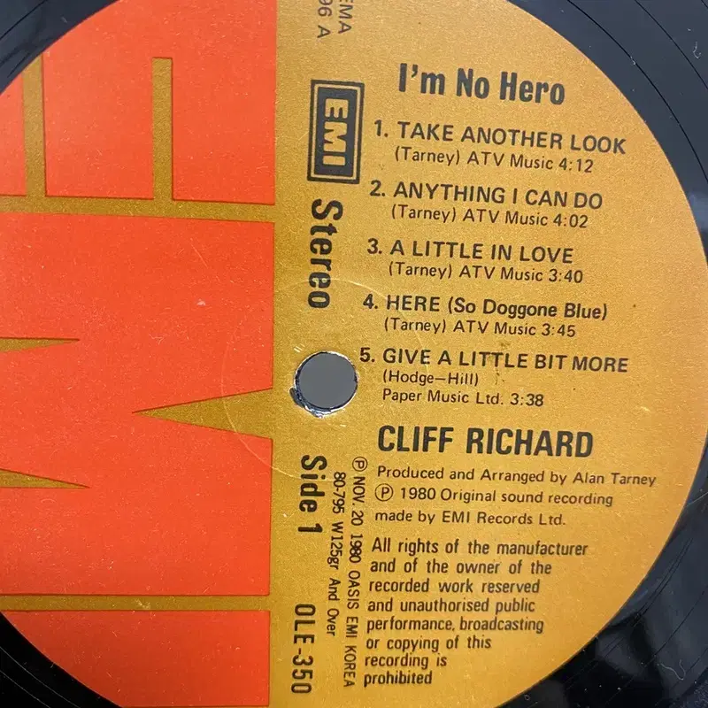 CLIFF RICHARD LP / AA3376