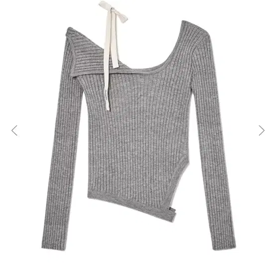 글로니 아이사 니트 그레이 ISA ASYMMETRICAL KNIT TOP