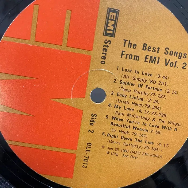 THE BEST SONGS FROM EMI  LP / AA5830