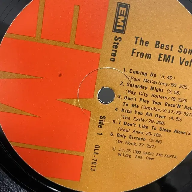 THE BEST SONGS FROM EMI  LP / AA5830