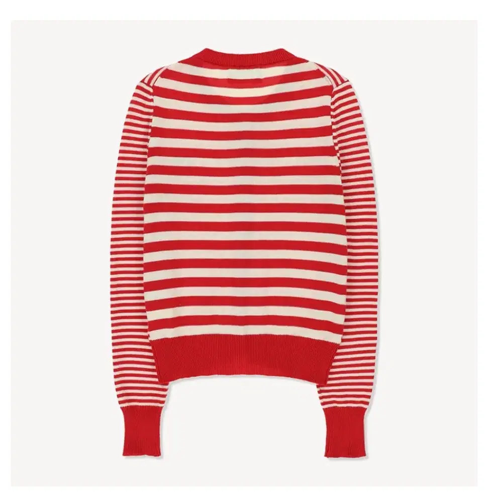 그린버터 washable stripe cotton cardigan